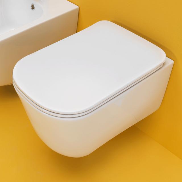 TriBeCa rimless væghængt toilet, Hvid