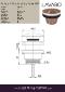 Lavabo Luna RS universal pop-up bundventil, PVD Kobber