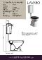 Contea Retro Low gulvstående toilet m/S-lås, Hvid m/sæde i valnød