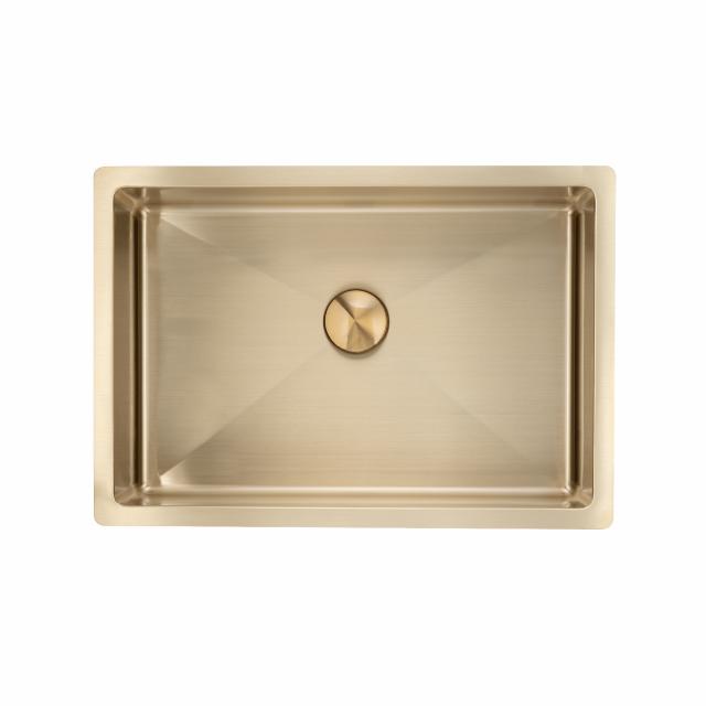 Low håndvask m/bundventil, PVD Messing