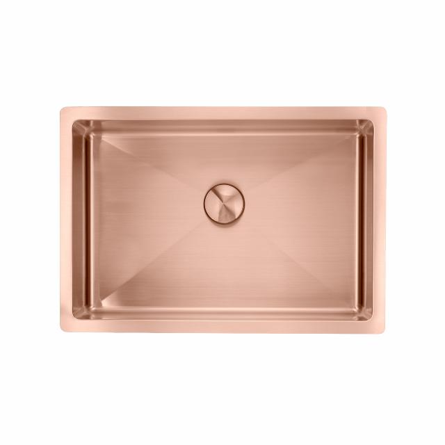 Low håndvask m/bundventil, PVD Kobber