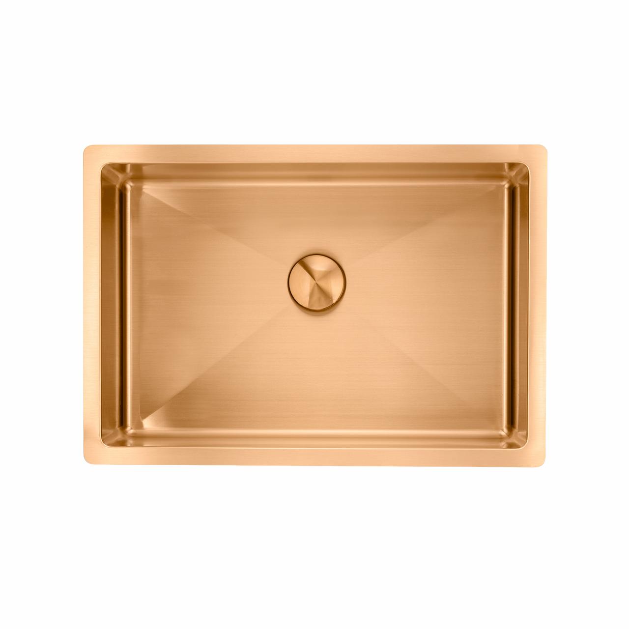 Low håndvask m/bundventil, PVD Sand