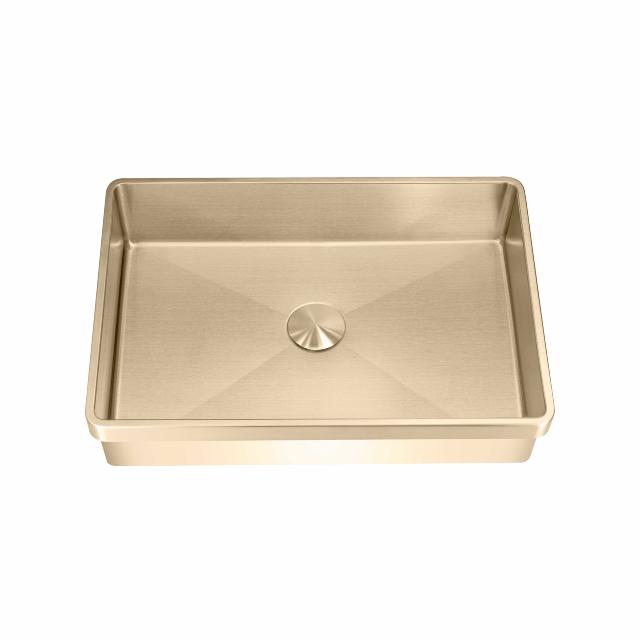 High håndvask m/bundventil, PVD Messing