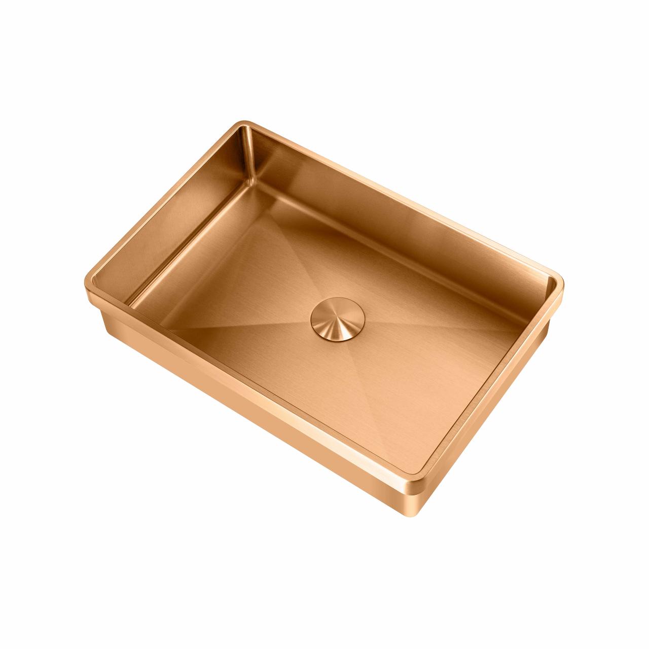 High håndvask m/bundventil, PVD Sand