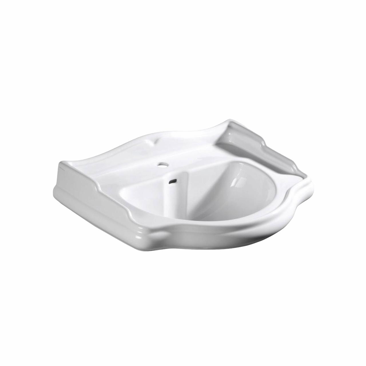 Retro 55 porcelænsvask, Hvid