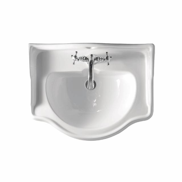 Retro 69 porcelænsvask, Hvid