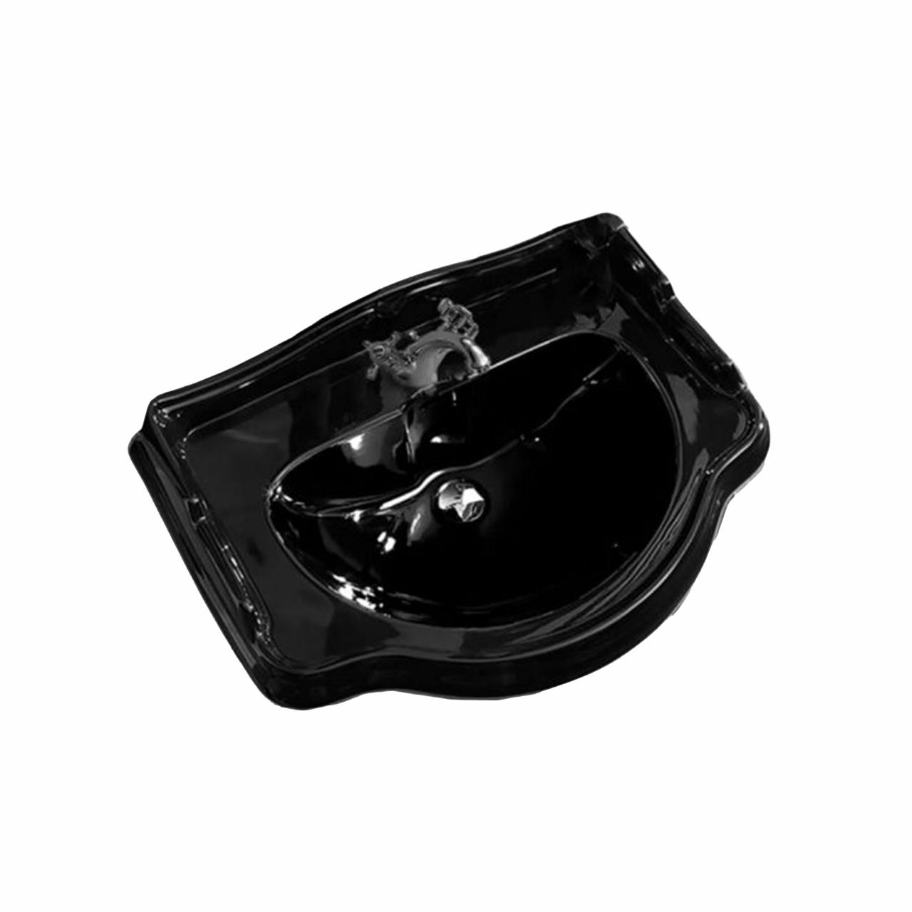 Retro 69 porcelænsvask, Blank sort