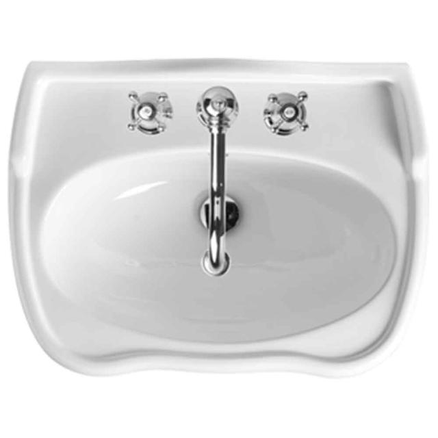 Contea Retro 64 håndvask m/piedestal, Hvid