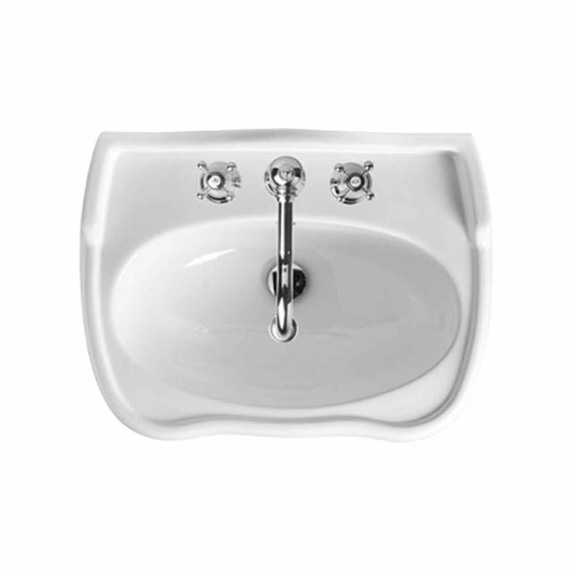 Contea Retro 64 håndvask m/piedestal, Hvid