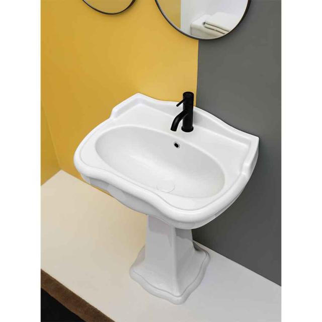 Contea Retro 64 håndvask m/piedestal, Hvid