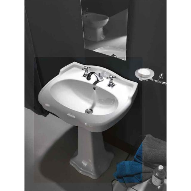 Contea Retro 64 håndvask m/piedestal, Hvid