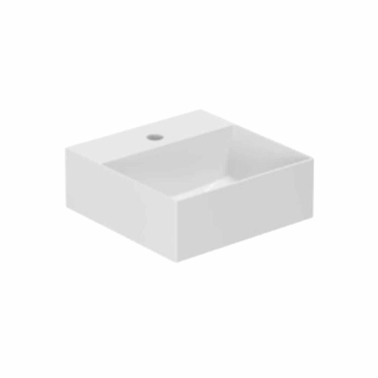 Elegance SQ 35 håndvask m/hanehul, Hvid