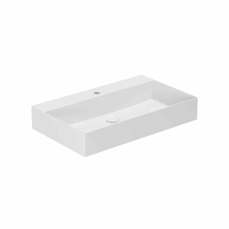 Elegance SQ 75 håndvask m/hanehul, Hvid