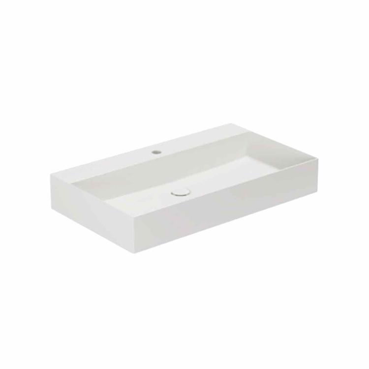 Elegance SQ 81 håndvask m/hanehul, Hvid