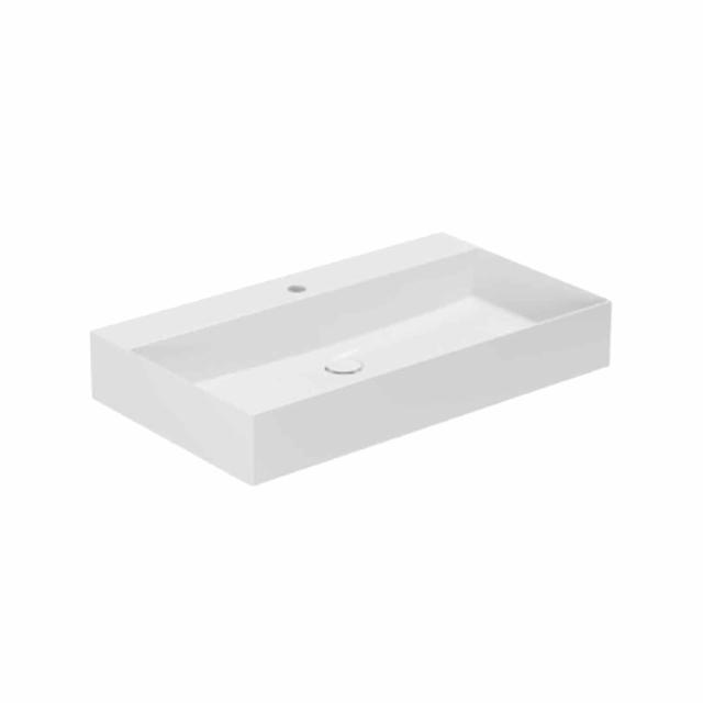 Elegance SQ 80 håndvask m/hanehul, Hvid