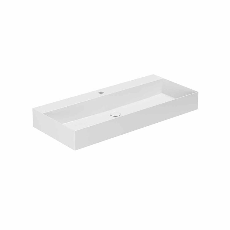 Elegance SQ 102 håndvask m/hanehul, Hvid