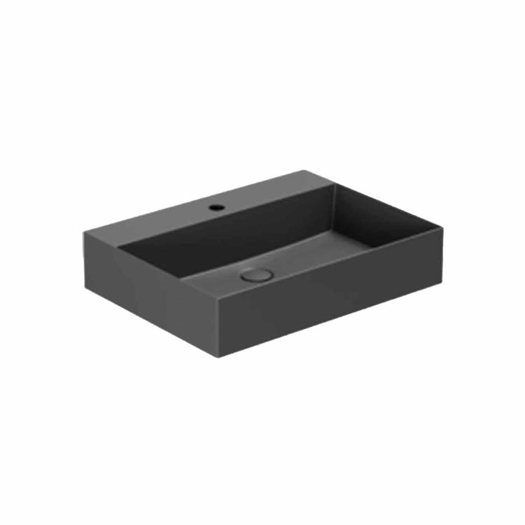 Elegance SQ 60 håndvask m/hanehul, Matsort