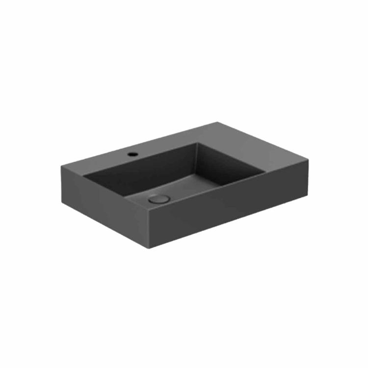 Elegance SQ 65 R håndvask m/hanehul, Matsort