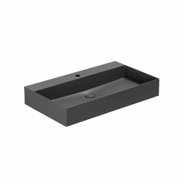 Elegance SQ 80 håndvask m/hanehul, Matsort