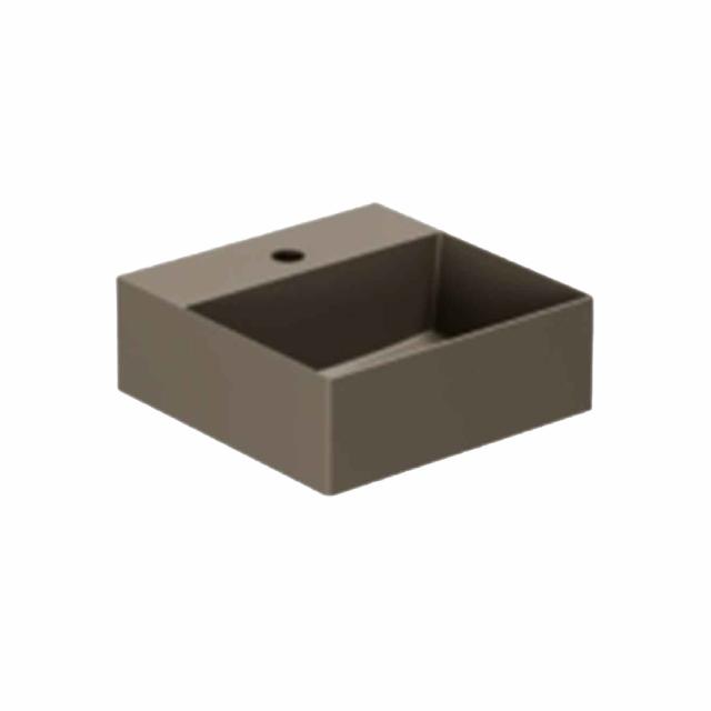 Elegance SQ 35 håndvask m/hanehul, Cocoa