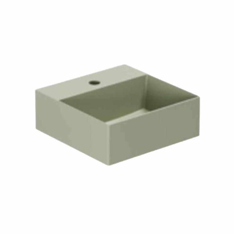 Elegance SQ 35 håndvask m/hanehul, Nature Green