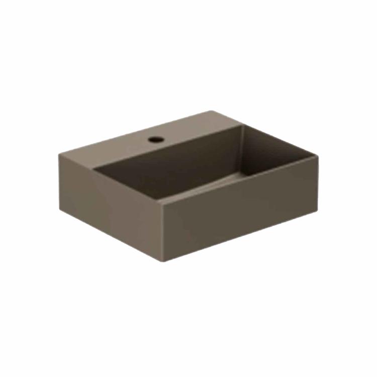 Elegance SQ 42 håndvask m/hanehul, Cocoa