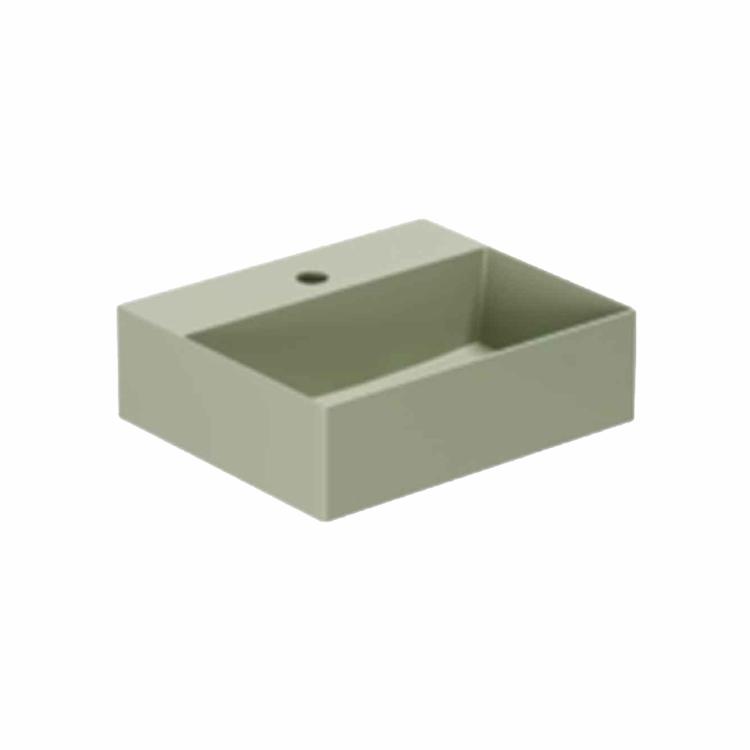 Elegance SQ 42 håndvask m/hanehul, Nature Green