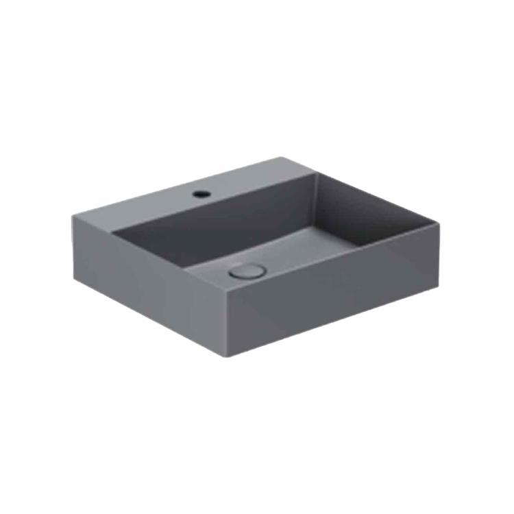 Elegance SQ 50 håndvask m/hanehul, Antracit