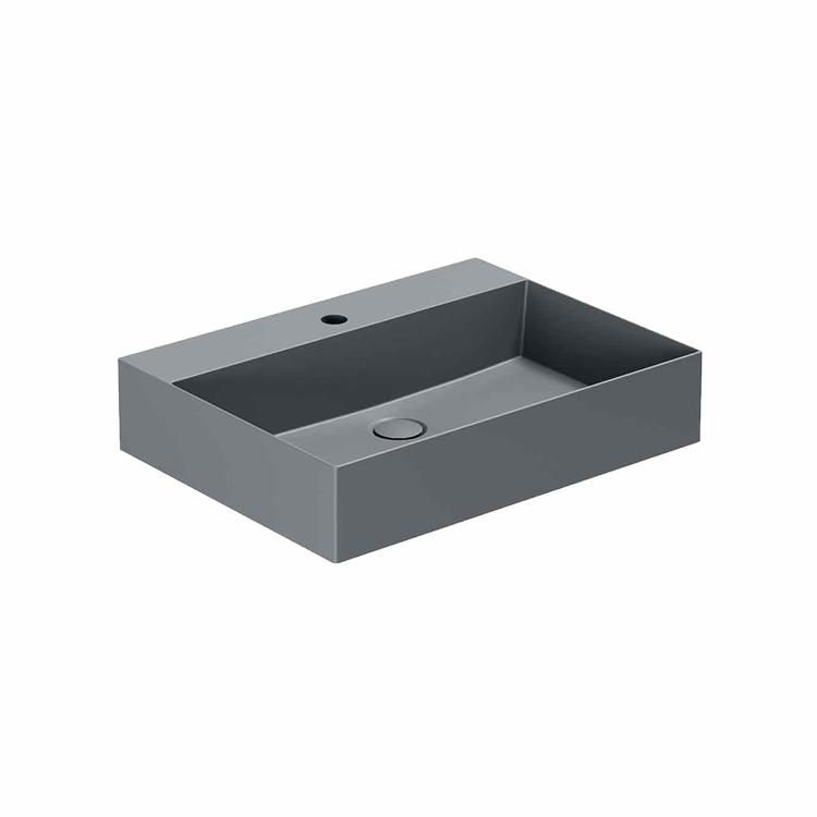 Elegance SQ 61 håndvask m/hanehul, Antracit