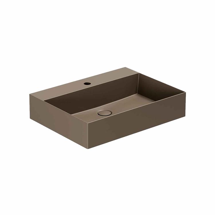 Elegance SQ 61 håndvask m/hanehul, Cocoa