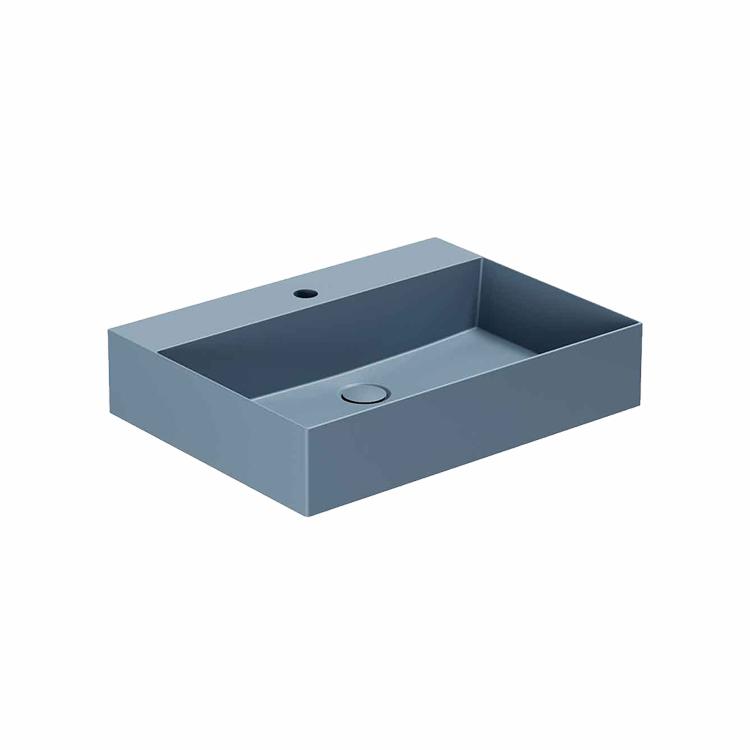 Elegance SQ 61 håndvask m/hanehul, Royal Blue