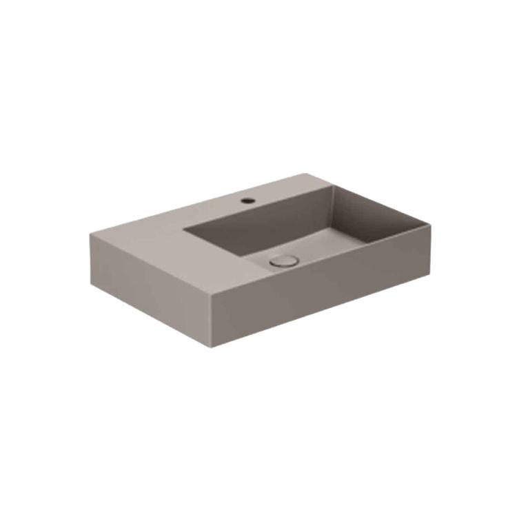 Elegance SQ 65 L håndvask m/hanehul, Taupe