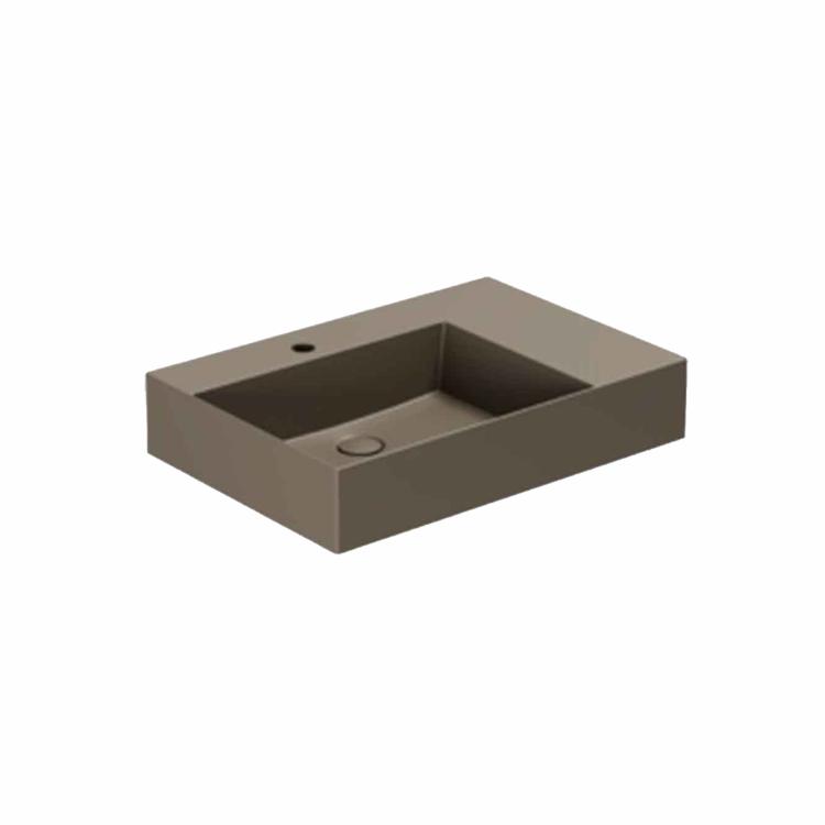 Elegance SQ 65 R håndvask m/hanehul, Cocoa