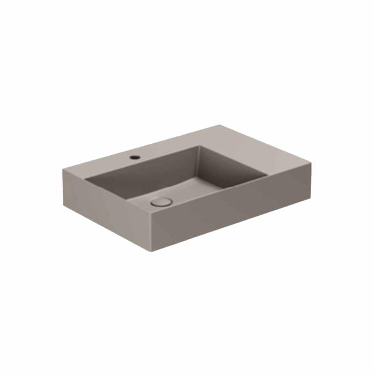 Elegance SQ 65 R håndvask m/hanehul, Taupe