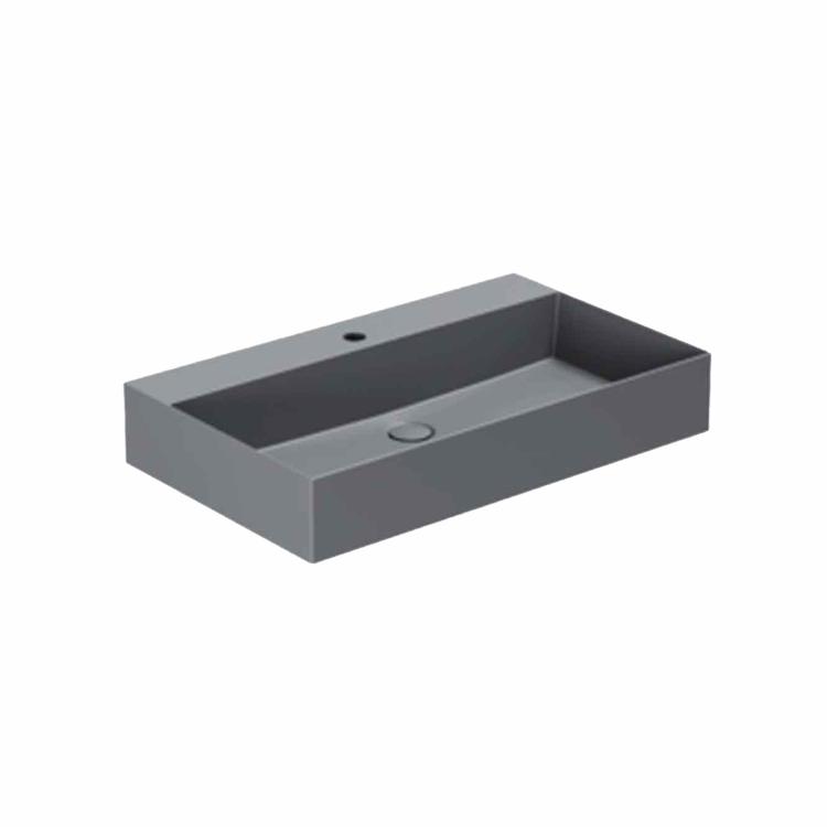 Elegance SQ 75 håndvask m/hanehul, Antracit