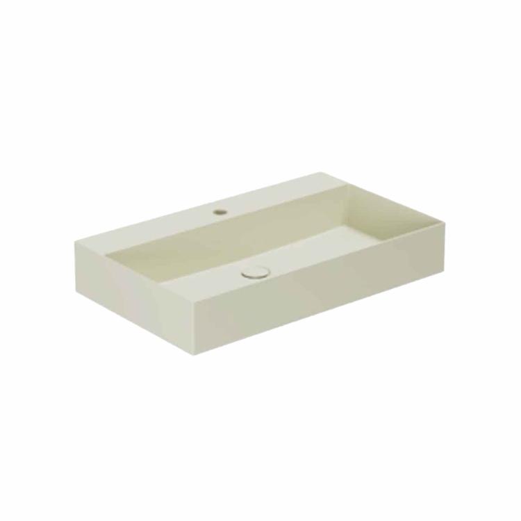 Elegance SQ 75 håndvask m/hanehul, Perlé