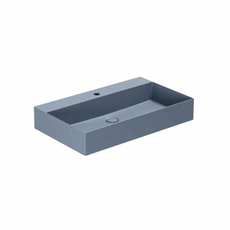 Elegance SQ 75 håndvask m/hanehul, Royal Blue