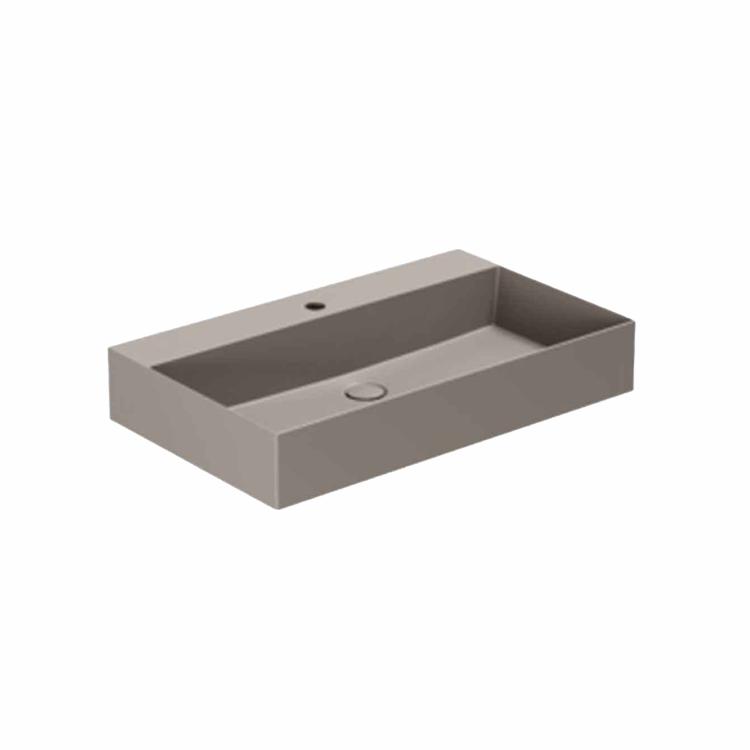 Elegance SQ 75 håndvask m/hanehul, Taupe