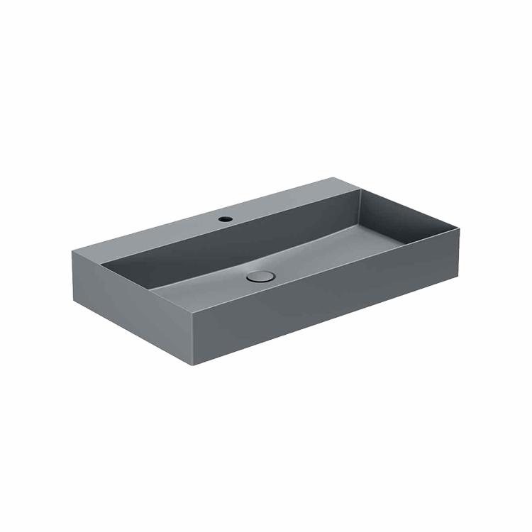 Elegance SQ 81 håndvask m/hanehul, Antracit