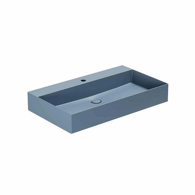 Elegance SQ 81 håndvask m/hanehul, Royal Blue