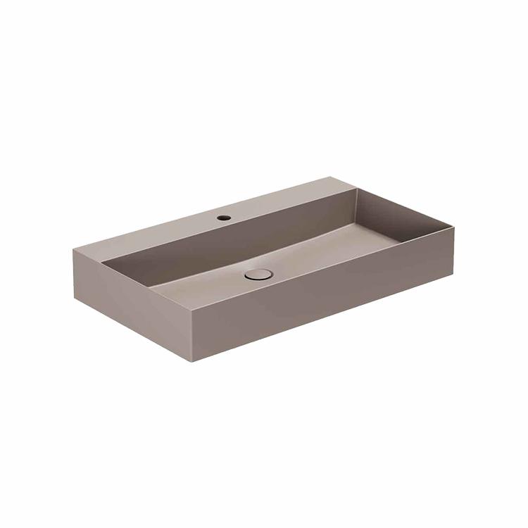 Elegance SQ 81 håndvask m/hanehul, Taupe