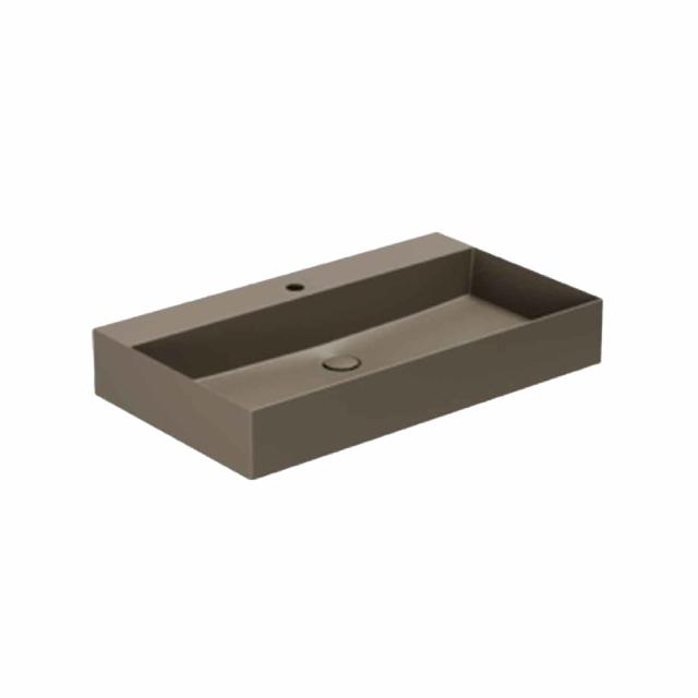 Elegance SQ 80 håndvask m/hanehul, Cocoa