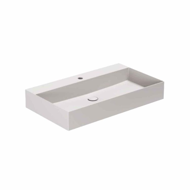 Elegance SQ 80 håndvask m/hanehul, Ash