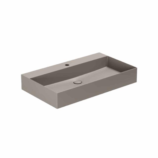 Elegance SQ 80 håndvask m/hanehul, Taupe