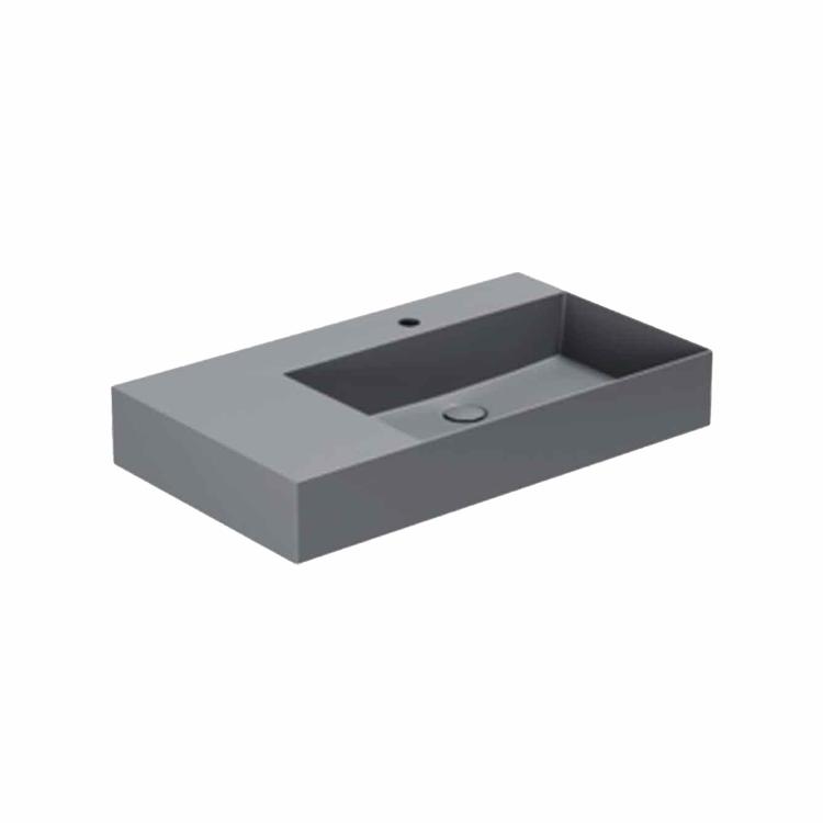 Elegance SQ 81 L håndvask m/hanehul, Antracit