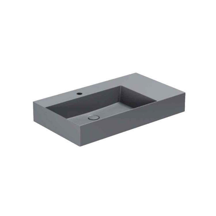 Elegance SQ 81 R håndvask m/hanehul, Antracit