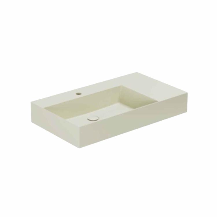 Elegance SQ 81 R håndvask m/hanehul, Perlé