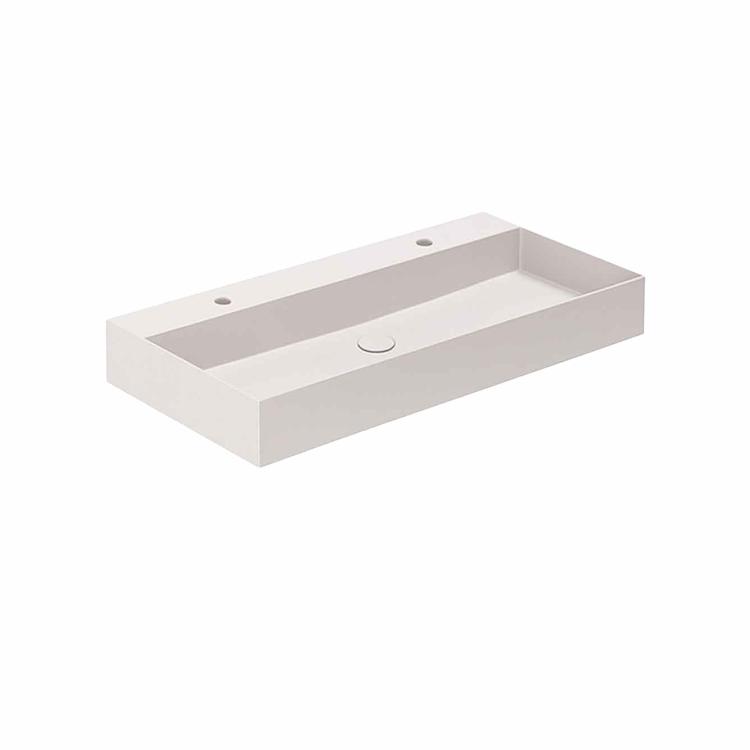 Elegance SQ 102 håndvask m/2 hanehuller, Ash