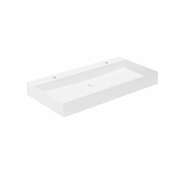 Elegance SQ 102 håndvask m/2 hanehuller, Mathvid