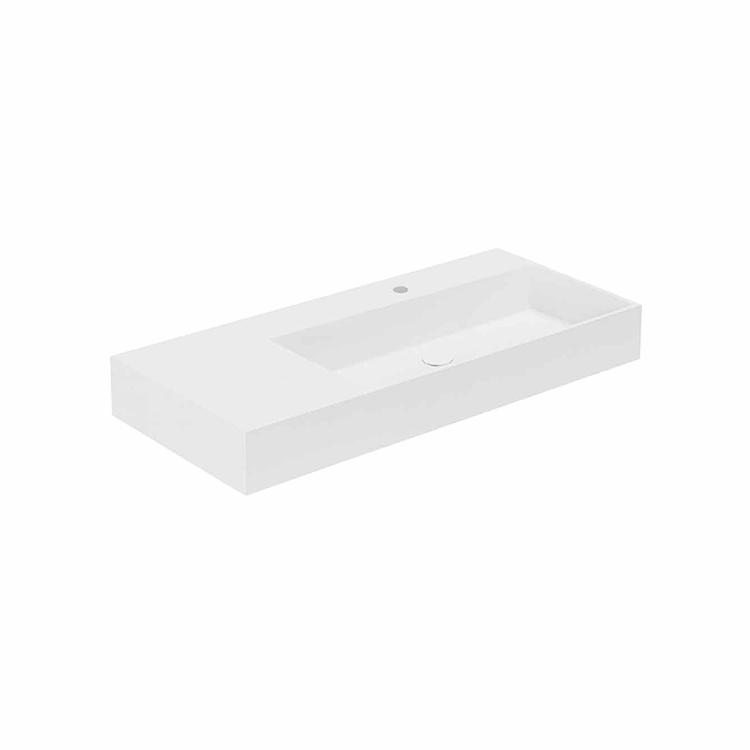 Elegance SQ 102 L håndvask m/hanehul, Mathvid